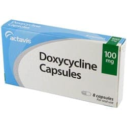 Doxycyclin 8 mal 100mg Kapseln Verpackung