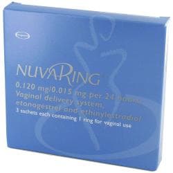 NuvaRing Verhütungsring mit Etonogestrel und Ethinylestradiol Verpackung 3 Beutel mit je einem Ring