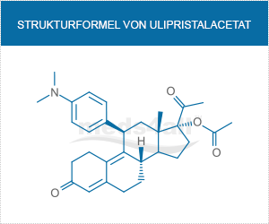 ulipristalacetat Strukturformel