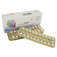 Femodette Verpackung und Vorderseite der Blisterpackung