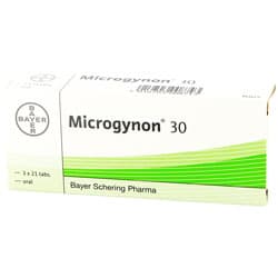 Microgynon Levonorgestrel und Ethinylestradiol Verpackung 3x21 Tabletten