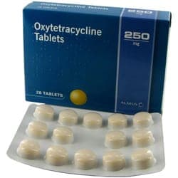 Oxytetracyclin 28 mal 250mg Kapseln Verpackung und Blisterpackung