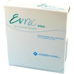 Evra 9 Verhütungspflaster Verpackungen mit Norelgestromin und Ethinylestradiol