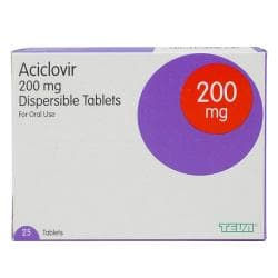 Aciclovir 25 mal 200mg Tabletten Verpackung