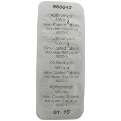 Azithromycin Vorderseite der Blisterpackung