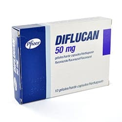 Diflucan 50mg Hartkapseln mit Fluconazol Verpackung