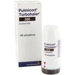 Pulmicort 200 Mikrogramm Verpackung und Turbohaler 