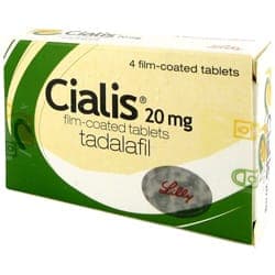 Boite de Cialis 4 comprimés 20 mg tadalafil