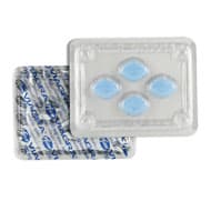 Emballage blister de Viagra 4 comprimés 100 mg sildenafil
