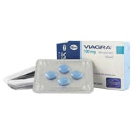 Emballage blister de Viagra 4 comprimés 100 mg sildenafil