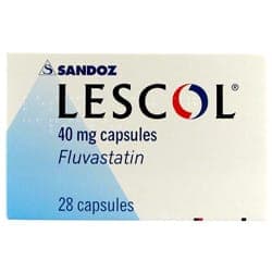 Boite de Lescol 40 mg fluvastatin 28 gélules