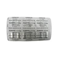 Vue arrière de l'emballage blister des gélules de 2.5 mg de Ramipril