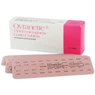 Boite de comprimés Ovranette avec emballages blisters 150/30 mg