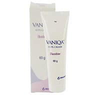 Boite et tube de crème Vaniqa 60g 11,5%