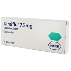 Boite de Tamiflu 10 gélules 75 mg oseltamivir