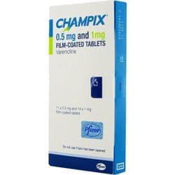 Boite de Champix 0.5 mg et 1mg varencline